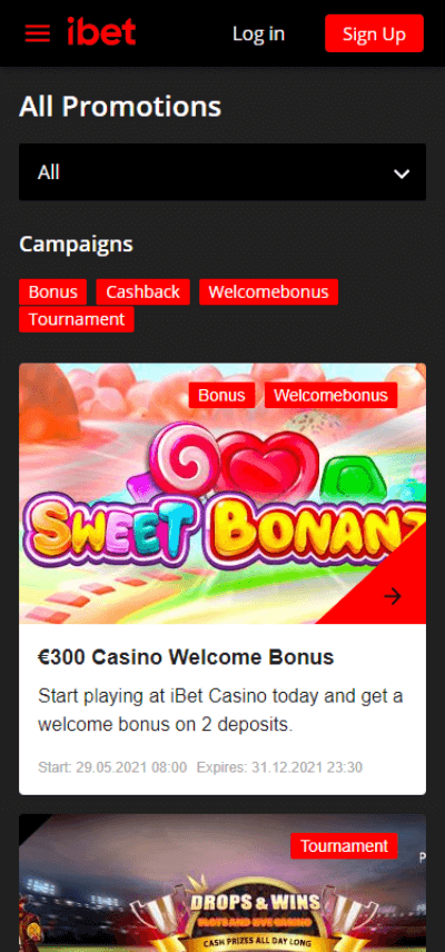 ibet casino bonus